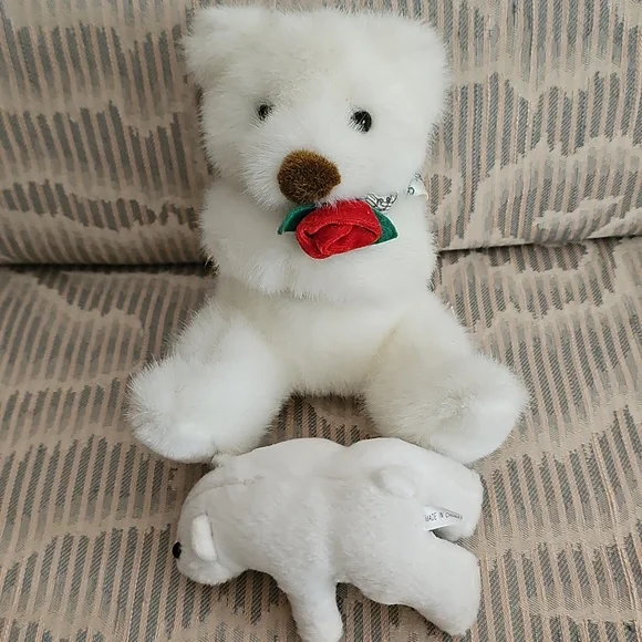 Vintage Russ Berrie Mama & Baby Bear "Creampuff" - Picture 7 of 12